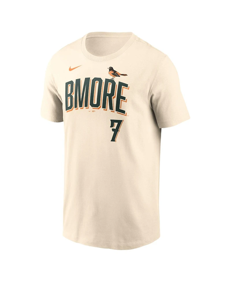 Nike Men's Jackson Holliday Natural Baltimore Orioles 2026 City Connect Name Number T-Shirt