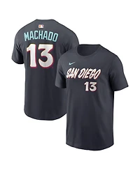Nike Men's Manny Machado Black San Diego Padres 2026 City Connect Name & Number T-Shirt