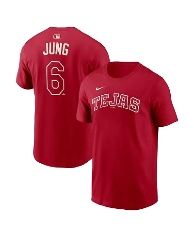 Nike Men's Josh Jung Red Texas Rangers 2026 City Connect Name Number T-Shirt