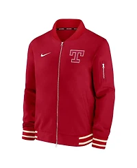 Nike Men's Red Texas Rangers 2026 City Connect Authentic Collection Relaxed Full-Zip Bomber Jacket