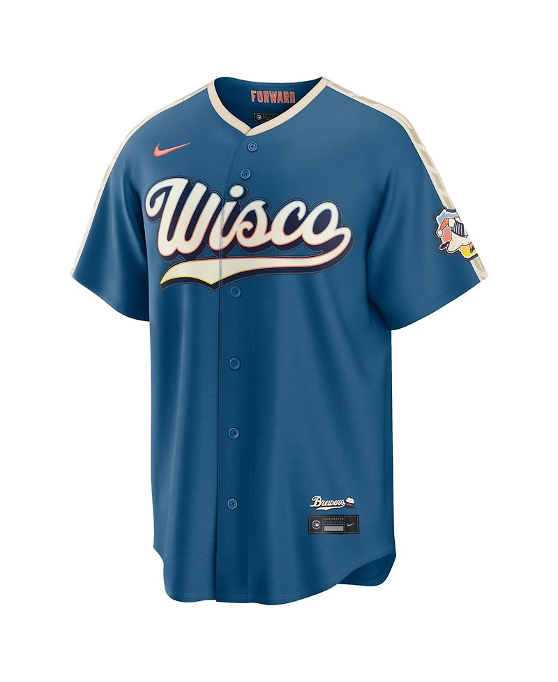 Nike Men's Mineral Blue Milwaukee Brewers 2026 City Connect Stadium Jersey