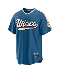 Nike Men's Mineral Blue Milwaukee Brewers 2026 City Connect Stadium Jersey