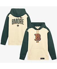 Nike Men's Cream/Green Baltimore Orioles 2026 City Connect Authentic Collection Therma-fit Hoodie