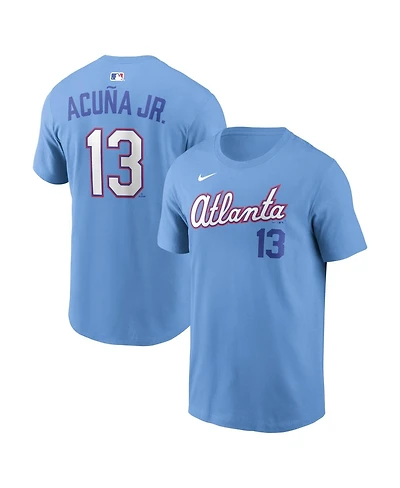 Nike Men's Ronald Acuna Jr. Powder Blue Atlanta Braves 2026 City Connect Name Number T-Shirt