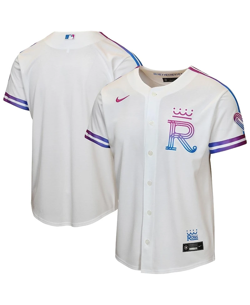 Nike Big Boys and Girls White Kansas City Royals 2026 Connect Stadium Jersey