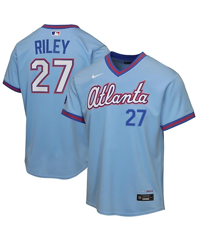 Nike Big Boys and Girls Austin Riley Light Blue Atlanta Braves 2026 City Connect Stadium Jersey