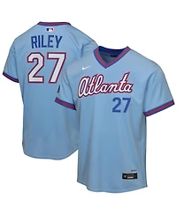 Nike Big Boys and Girls Austin Riley Light Blue Atlanta Braves 2026 City Connect Stadium Jersey