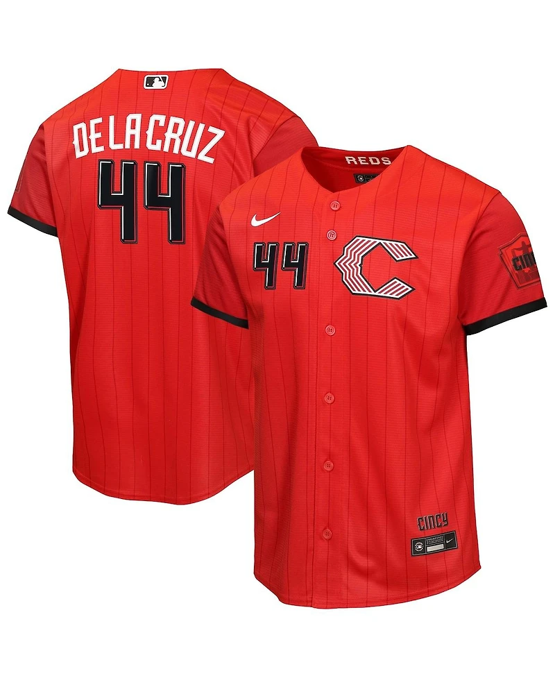 Nike Big Boys and Girls Elly De La Cruz Red Cincinnati Reds 2026 City Connect Stadium Jersey