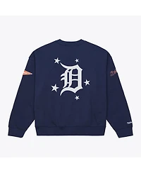 Mitchell Ness Women's Navy Detroit Tigers Pep Rally Sweatshirt