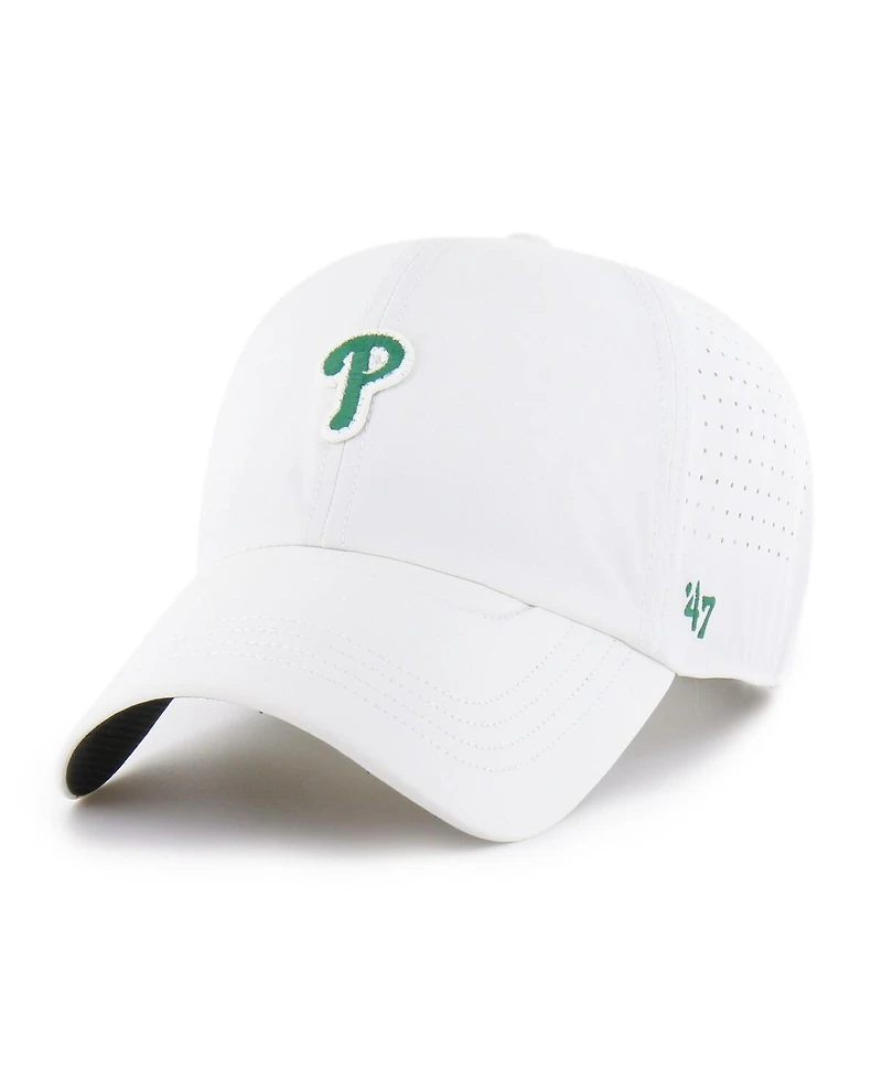 '47 Brand Men's White Philadelphia Phillies Elevated Greens Clean Up Adjustable Hat