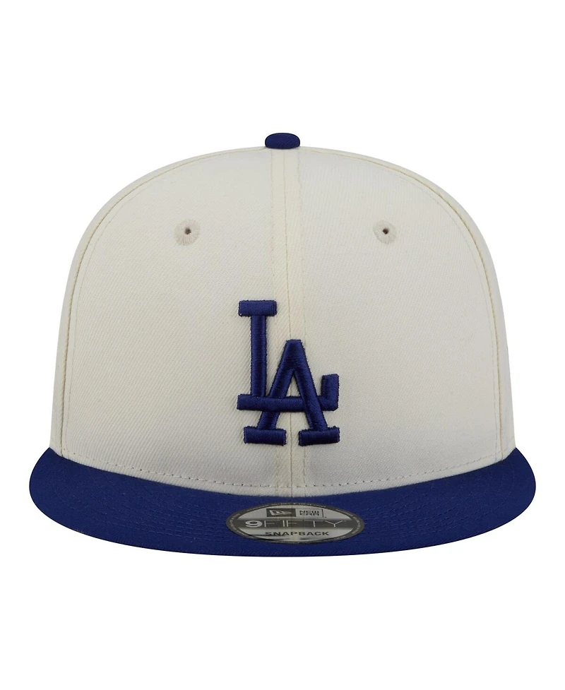 New Era Men's Cream/Royal Los Angeles Dodgers Localized 9FIFTY Snapback Hat