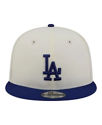New Era Men's Cream/Royal Los Angeles Dodgers Localized 9FIFTY Snapback Hat