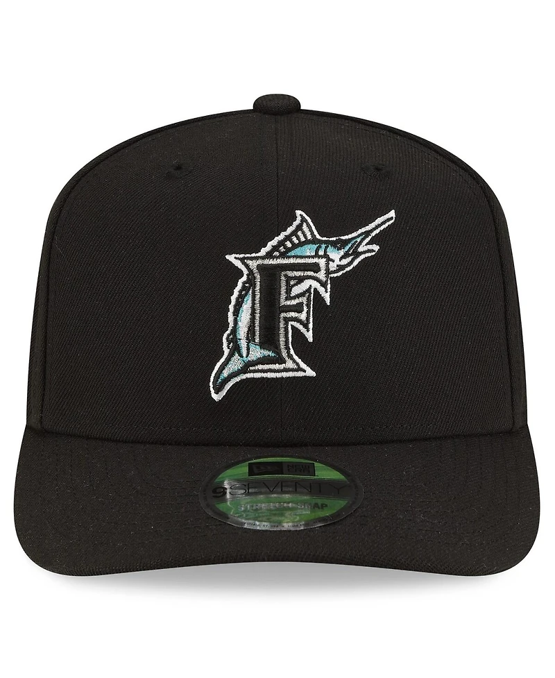 New Era Men's Black Florida Marlins Player Replica 9SEVENTY Adjustable Hat