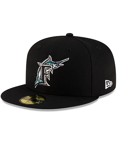 New Era Men's Black Florida Marlins On-Field Authentic Collection 59FIFTY Fitted Hat