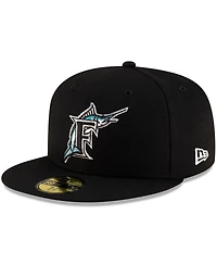 New Era Men's Black Florida Marlins On-Field Authentic Collection 59FIFTY Fitted Hat