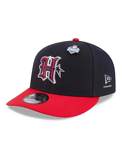 New Era Men's Navy/Red Houston Texans 2026 Nfl Draft On Stage Pre-Curved 9FIFTY Snapback Hat