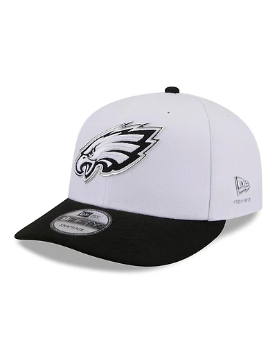 New Era Men's White/Black Philadelphia Eagles 2026 Nfl Draft Pre-Curved 9FIFTY Snapback Hat