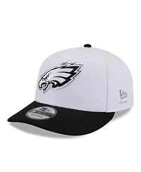 New Era Men's White/Black Philadelphia Eagles 2026 Nfl Draft Pre-Curved 9FIFTY Snapback Hat