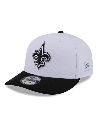 New Era Men's White/Black New Orleans Saints 2026 Nfl Draft Pre-Curved 9FIFTY Snapback Hat