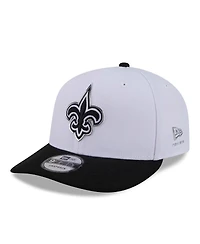 New Era Men's White/Black New Orleans Saints 2026 Nfl Draft Pre-Curved 9FIFTY Snapback Hat