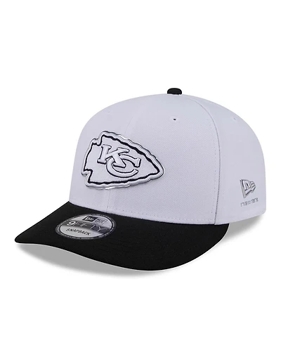 New Era Men's White/Black Kansas City Chiefs 2026 Nfl Draft Pre-Curved 9FIFTY Snapback Hat