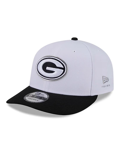 New Era Men's White/Black Green Bay Packers 2026 Nfl Draft Pre-Curved 9FIFTY Snapback Hat