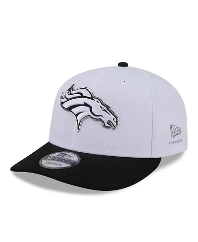 New Era Men's White/Black Denver Broncos 2026 Nfl Draft Pre-Curved 9FIFTY Snapback Hat