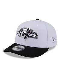 New Era Men's White/Black Baltimore Ravens 2026 Nfl Draft Pre-Curved 9FIFTY Snapback Hat