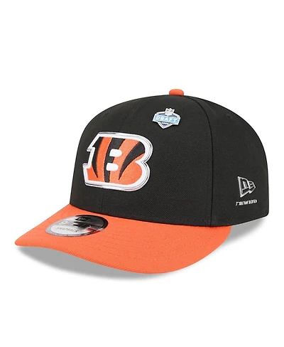 New Era Men's Black/Orange Cincinnati Bengals 2026 Nfl Draft On Stage Pre-Curved 9FIFTY Snapback Hat