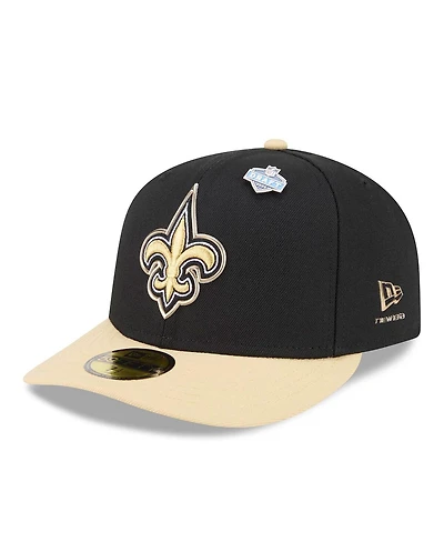 New Era Men's Black/Gold Orleans Saints 2026 Nfl Draft Pre-Curved 59FIFTY Fitted Hat