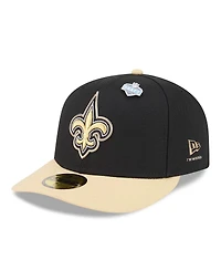 New Era Men's Black/Gold Orleans Saints 2026 Nfl Draft Pre-Curved 59FIFTY Fitted Hat