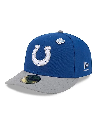 New Era Men's Royal/Gray Indianapolis Colts 2026 Nfl Draft Pre-Curved 59FIFTY Fitted Hat