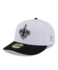 New Era Men's White/Black Orleans Saints 2026 Nfl Draft Pre-Curved 59FIFTY Fitted Hat