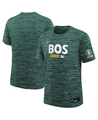 Nike Big Boys and Girls Green Boston Red Sox Authentic Collection Velocity Dri-fit T-Shirt