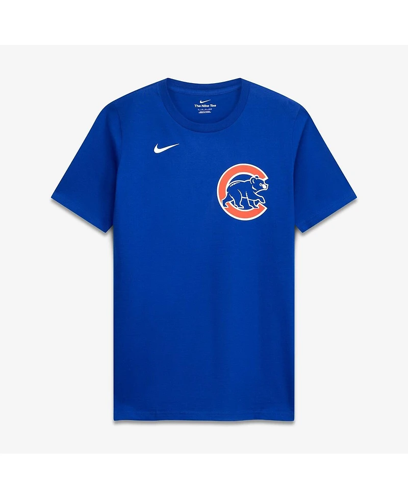 Nike Big Boys and Girls Pete Crow-Armstrong Royal Chicago Cubs Name Number T-Shirt