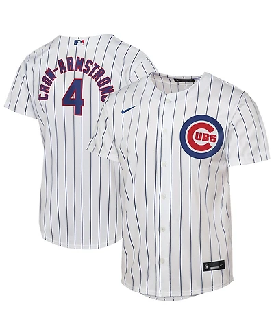 Nike Big Boys and Girls Pete Crow-Armstrong White Chicago Cubs Home Replica Player Jersey
