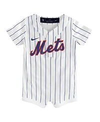 Nike Baby Boys and Girls White New York Mets Home Replica Romper Jersey