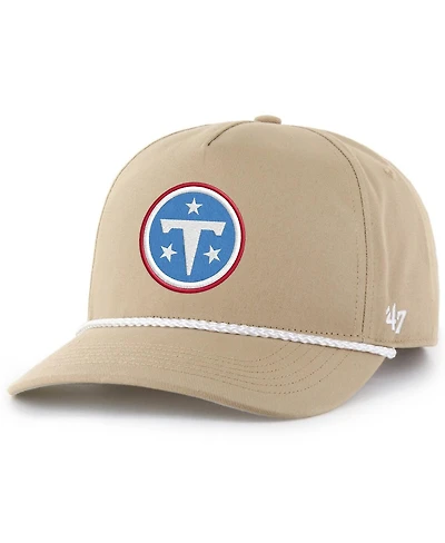 '47 Brand Men's Khaki Tennessee Titans Primary Logo Rope Hitch Adjustable Hat