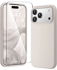 Gonez Magnetic for iPhone 17 Pro Case, Compatible with MagSafe, Liquid Silicone Anti-Scratch Shockproof Protective Phone Case 6.3 inch, Stone