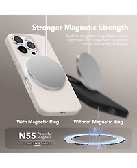 Gonez Magnetic for iPhone 16 Pro Case, Compatible with MagSafe, Silicone Shockproof Anti-Scratch Protective Phone Case 6.3 inch, Stone