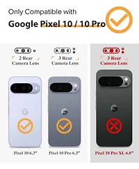 Gonez for Google Pixel 10/Pixel 10 Pro Case, Liquid Silicone Case with Screen Protector, Full Body Protective Cover, Shockproof Phone Cover