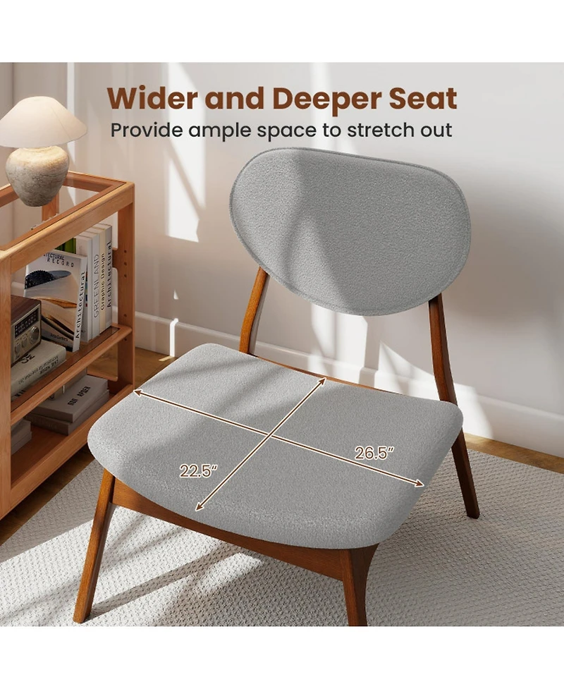 Gouun Velvet Accent Chairs Set of 2 with Round Side Table and Wood Frame