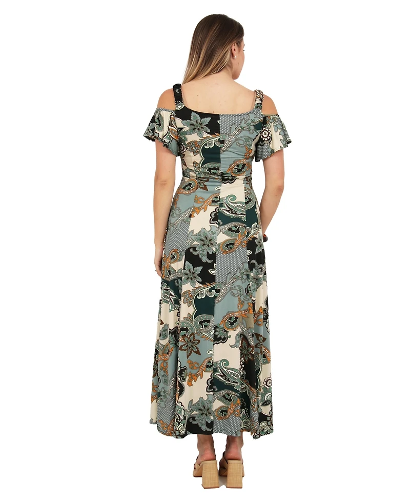 24seven Comfort Elevate Women's Soft A-Line Maxi Dress
