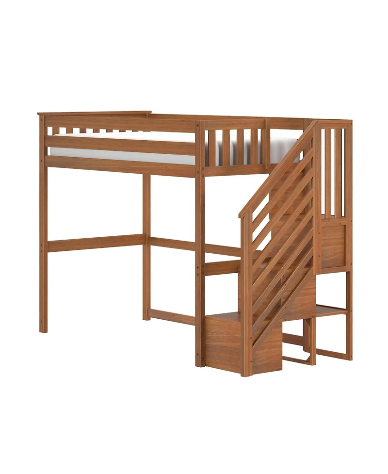 Max & Lily Classic Twin High Loft with Staircase