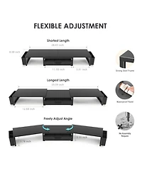 Gnuadz Monitor Stand Riser Drawer Pen Holder Metal Desk Organizer