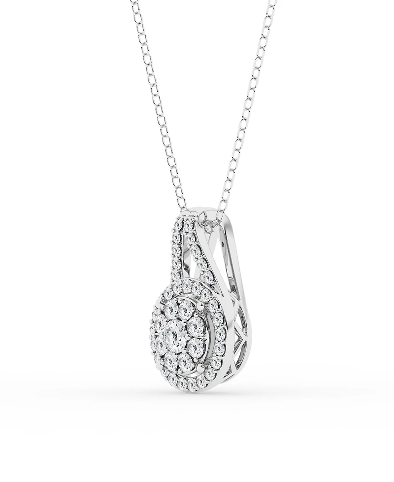 Diamond Pendant 18" Necklace (1/2 ct. t.w.) in Sterling Silver
