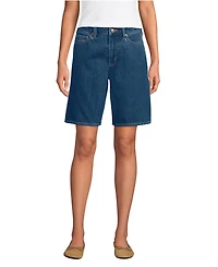 Lands' End Petite Lightweight Denim Mid Rise 10" Shorts