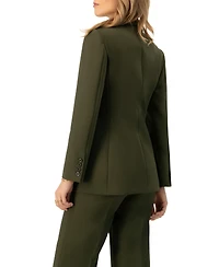 Ivonne Women's Single-Breasted Blazer With Front Flap Pockets