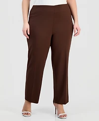 Anne Klein Plus Hollywood Slim-Fit Ankle Pants
