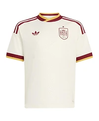 Adidas Big Boys and Girls White Spain National Team 2026 Away Replica Jersey